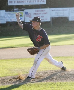 Austin Erler earned a new nickname, ‘Erler the Hurler’ after his performance in the Rasmussen Classic Tournament championship game on Sunday. He held the Lewistown Red Birds to only one run and helped the Bucs snap Lewistown’s 21 game winning streak. Jean Schurman photo