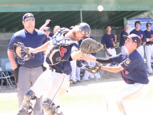 billy attempting a catch